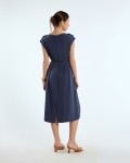 SIXDO G-Navy Khaki Loose Dress